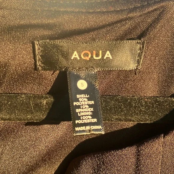 🆕AQUA Midi Dress Classic Office Soft Little Black Dress Bloomingdale’s Office - Picture 13 of 15